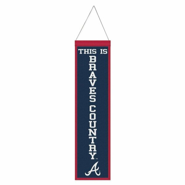 Tokens 8 x 32 in. MLB Heritage Slogan Design Atlanta Braves Wool Banner TO3350919